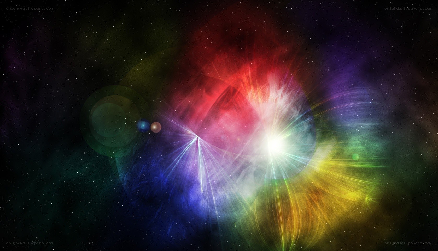 vibrant cosmic light burst