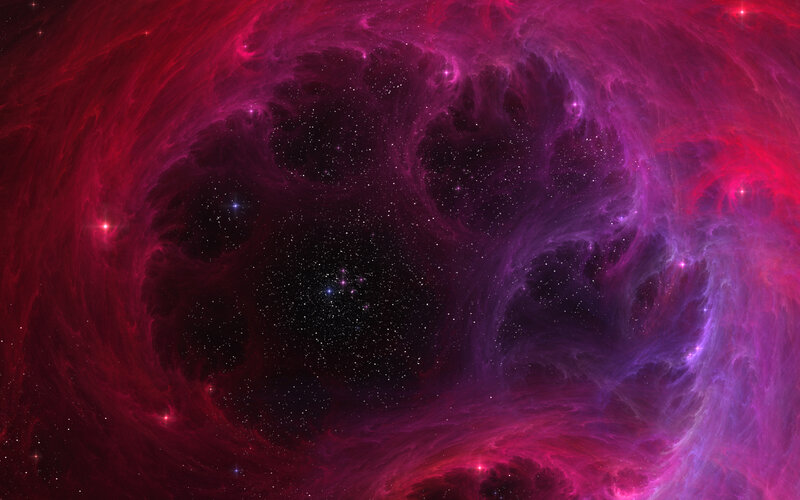 Vibrant cosmic nebula