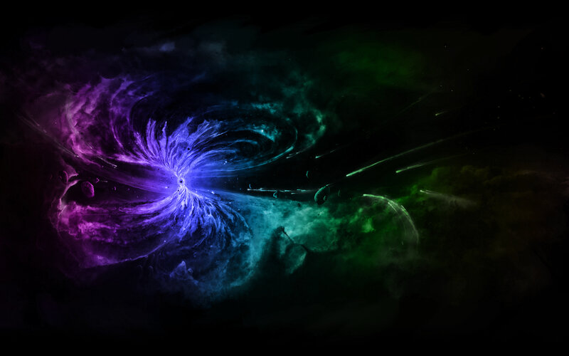 vibrant cosmic nebula