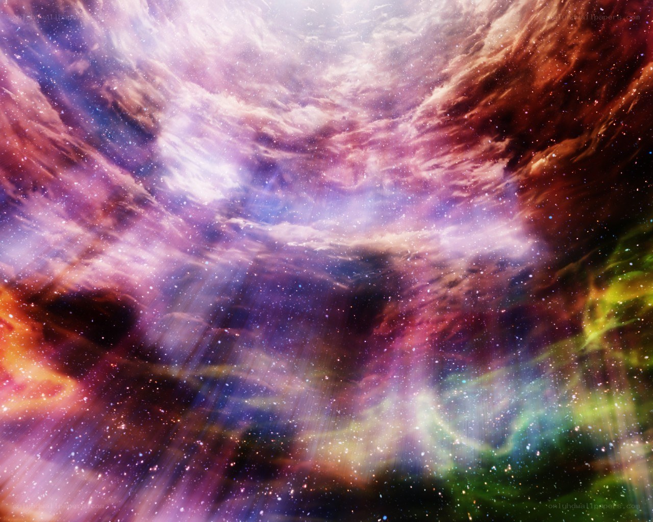 vibrant cosmic nebula
