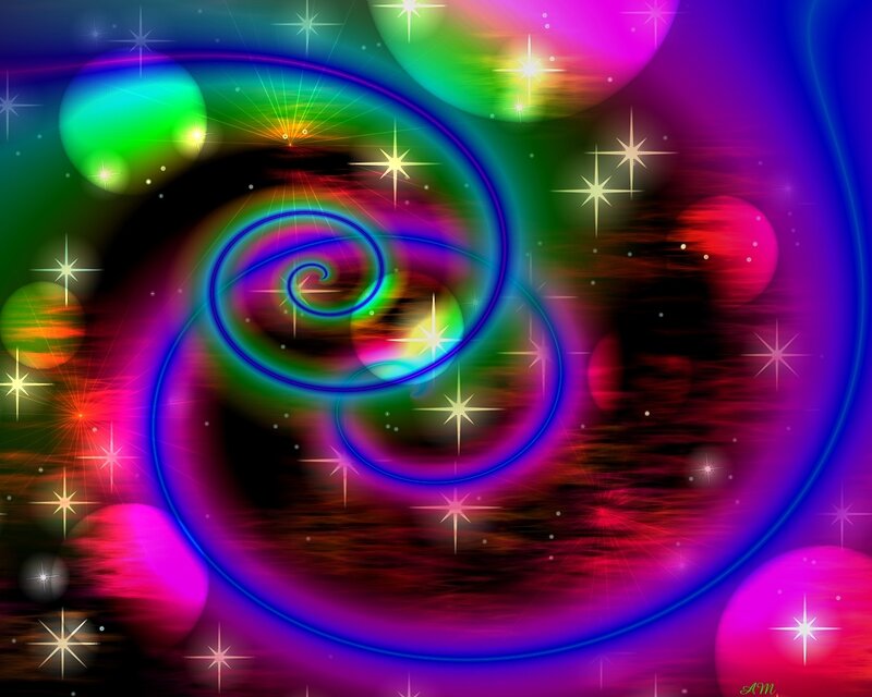 vibrant cosmic spiral