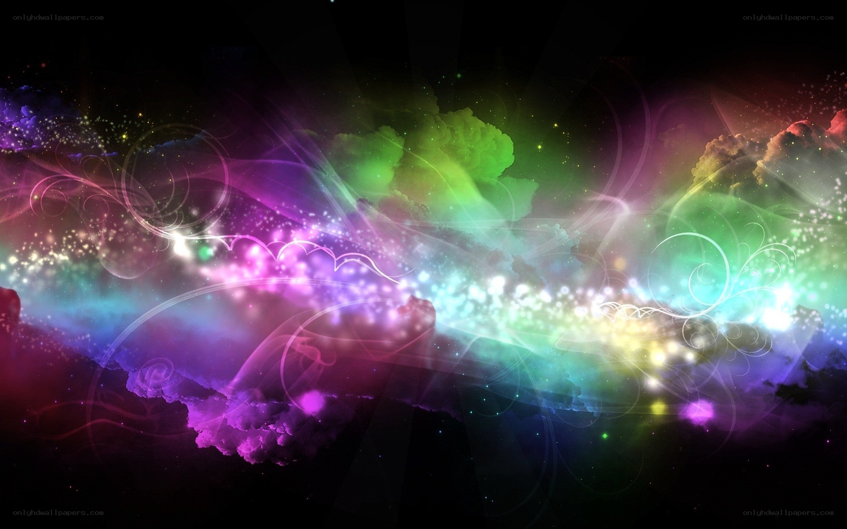 vibrant cosmic swirls