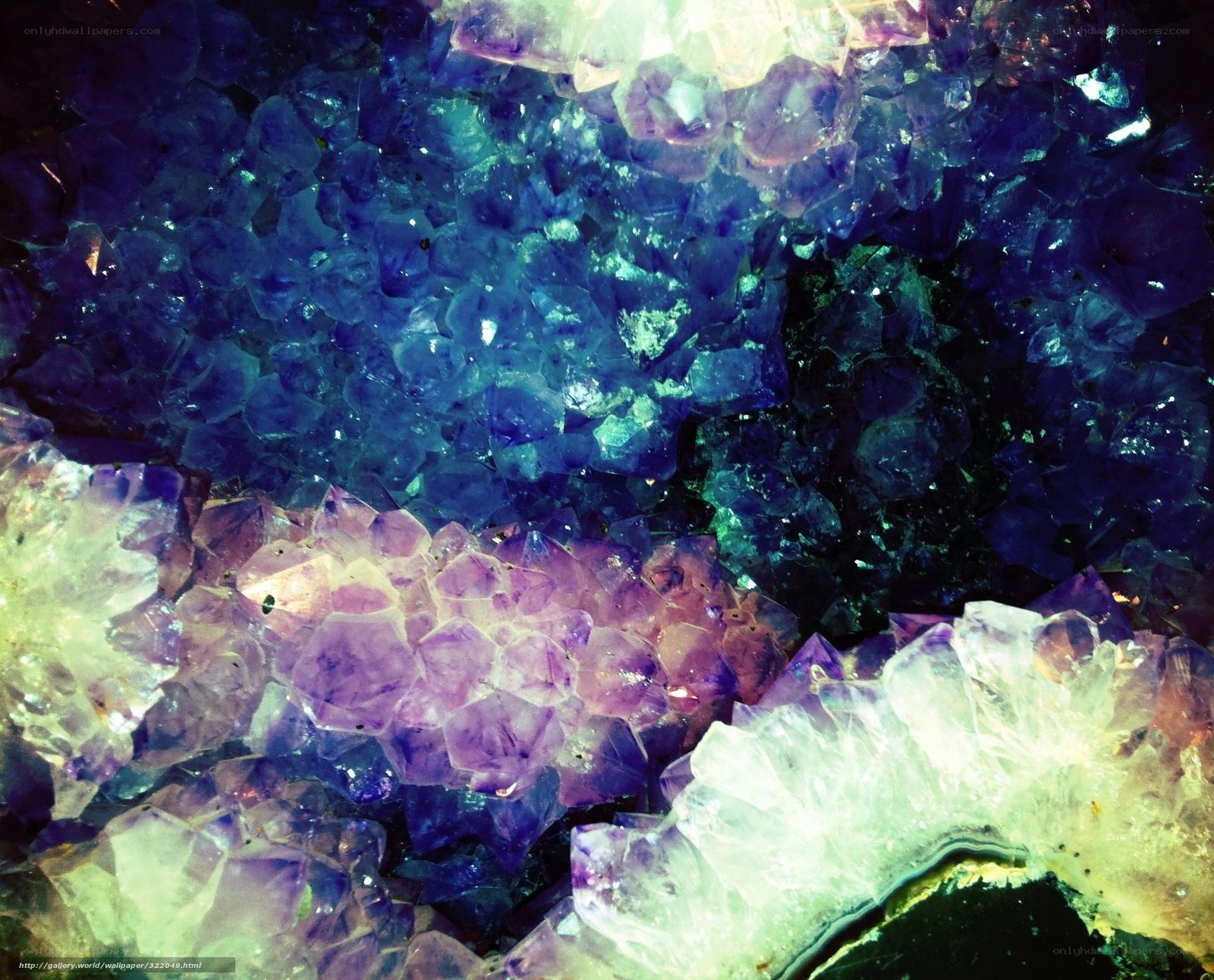 vibrant crystal formations
