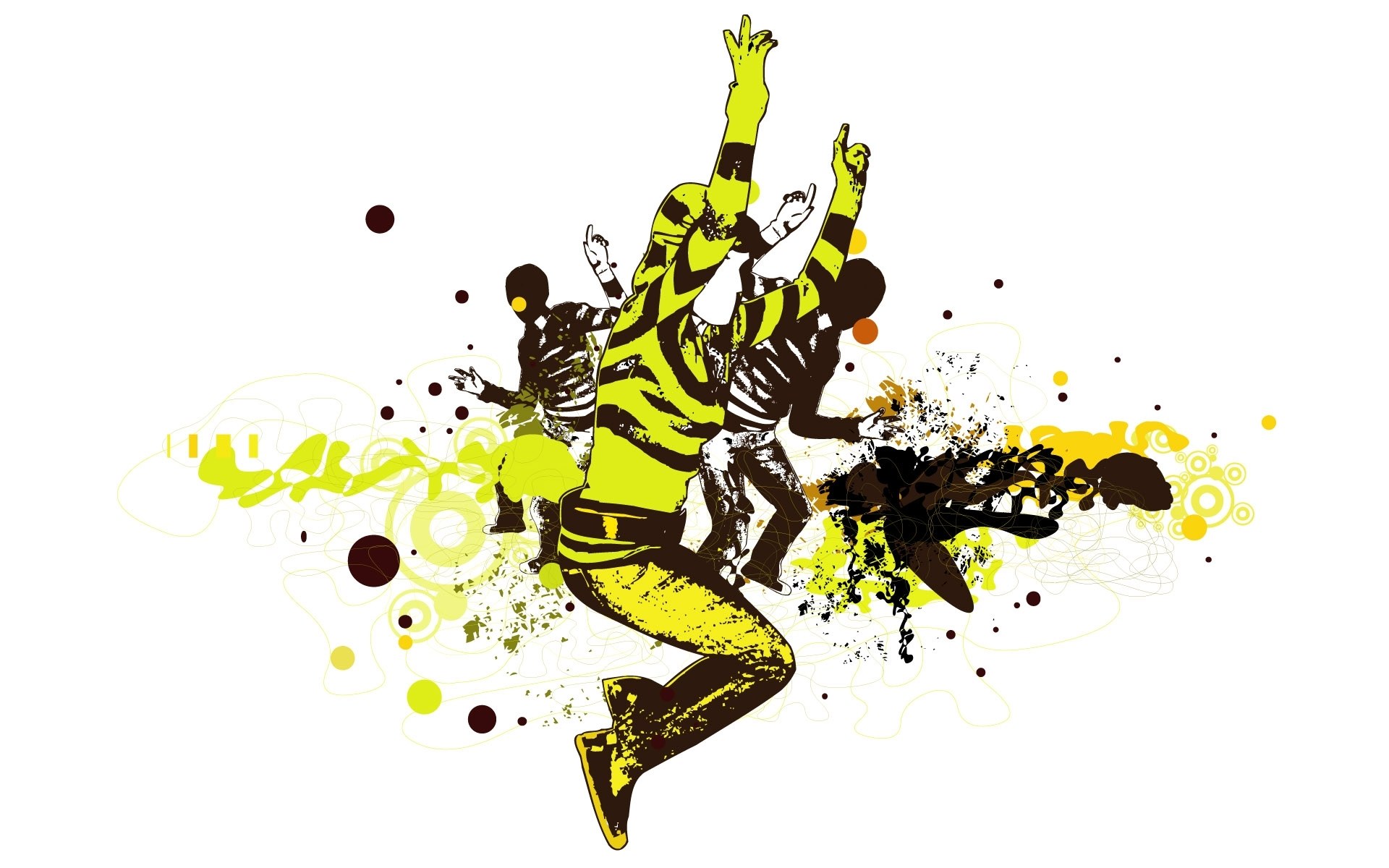 vibrant dance art illustration