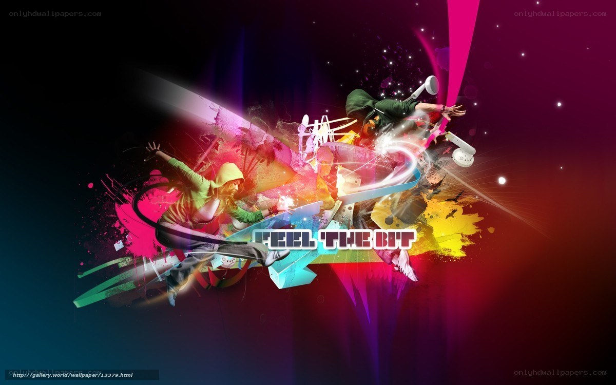 vibrant dance art with text
