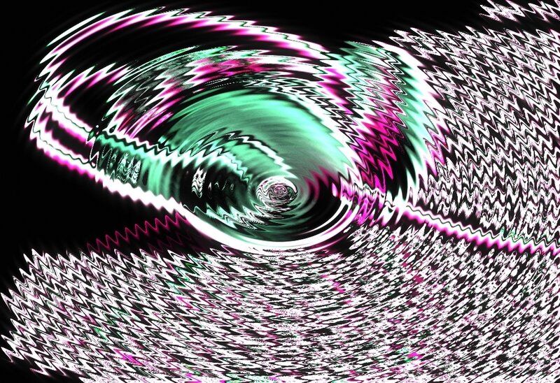 vibrant digital spiral pattern