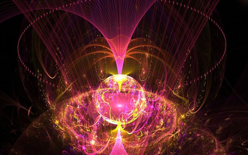vibrant energy sphere fractal