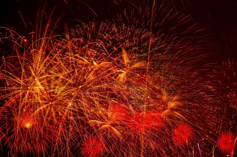 Vibrant fireworks display