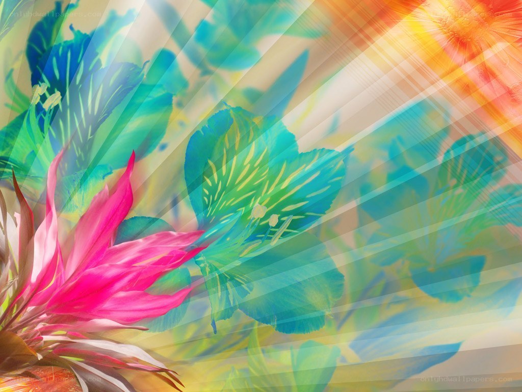 vibrant floral abstract background