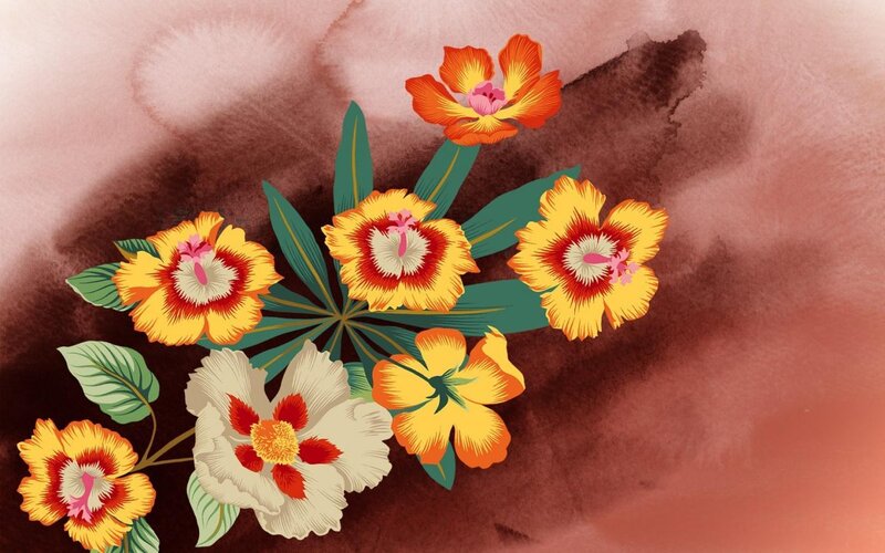 vibrant floral illustration