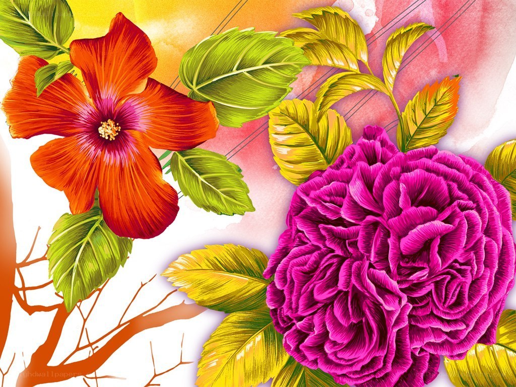vibrant floral illustration
