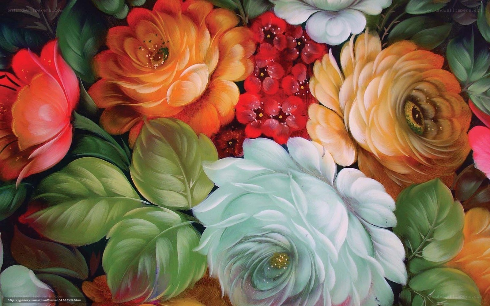 vibrant floral painting