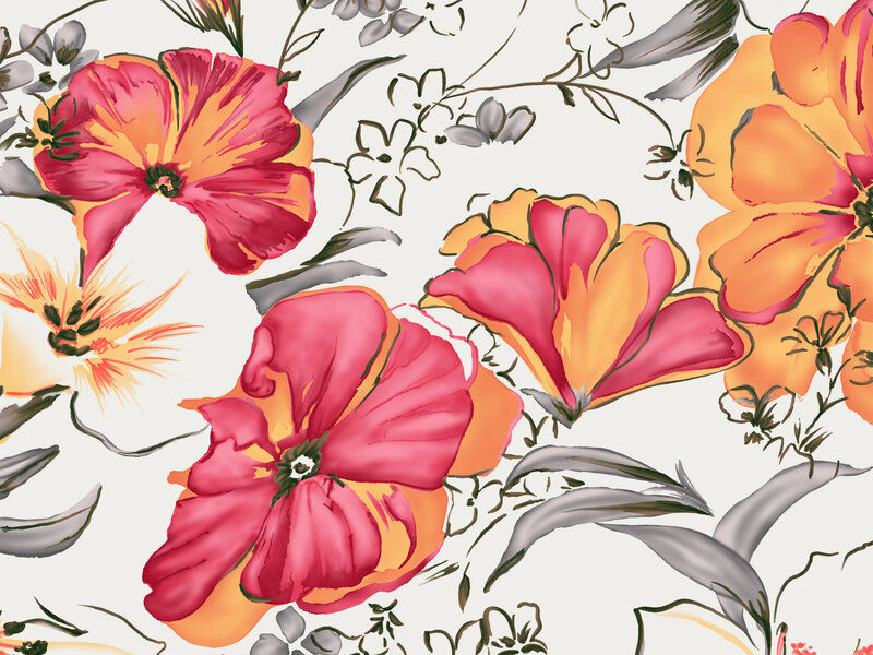 vibrant floral pattern design