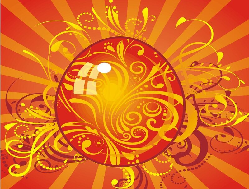 vibrant floral sunburst design