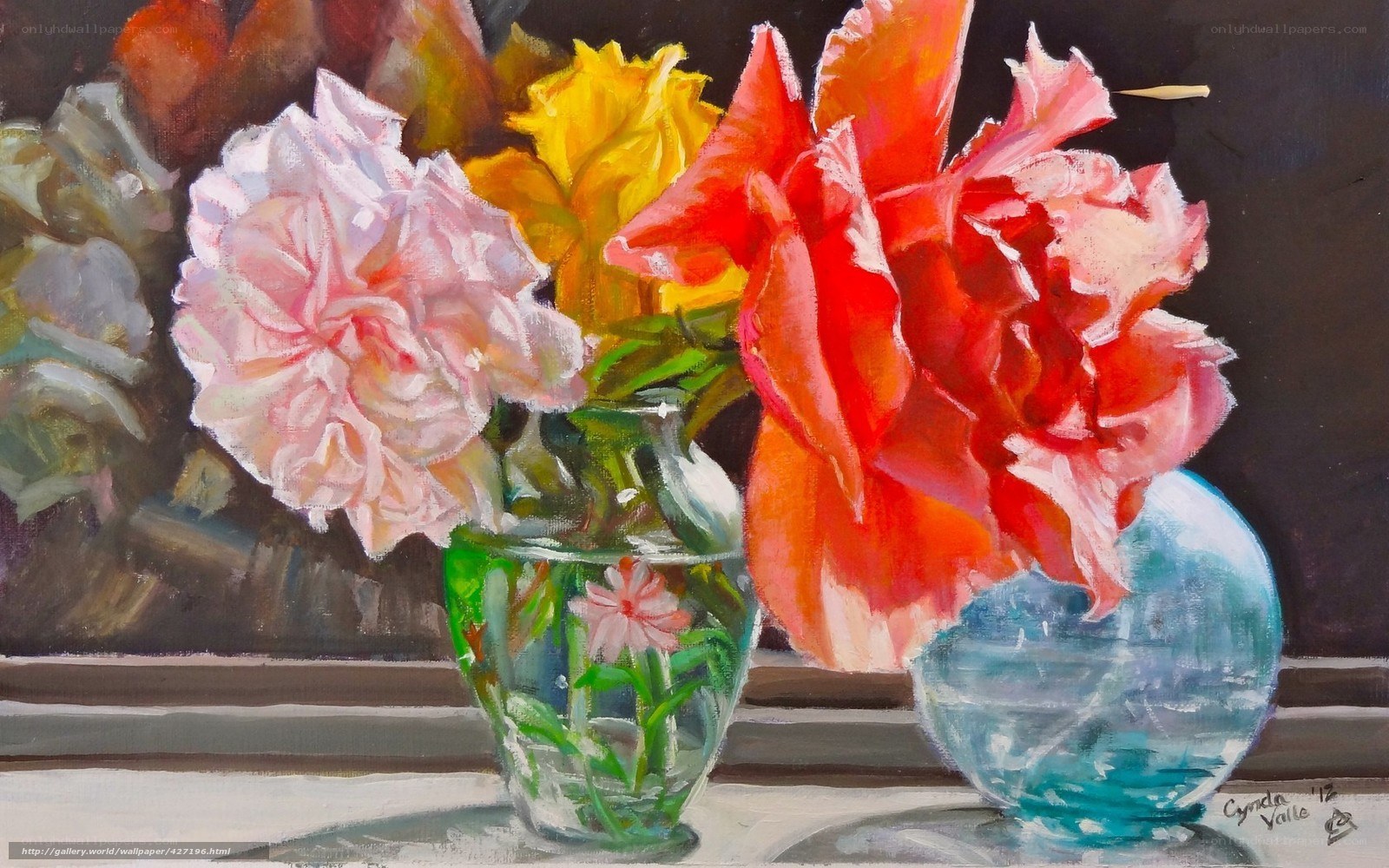 Vibrant flower still life