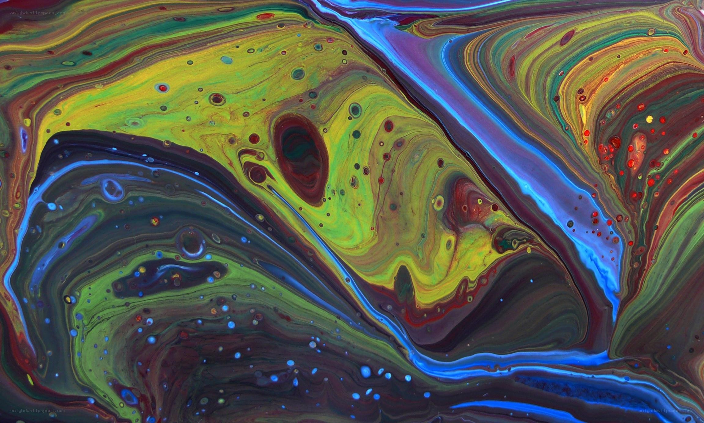 vibrant fluid art swirls