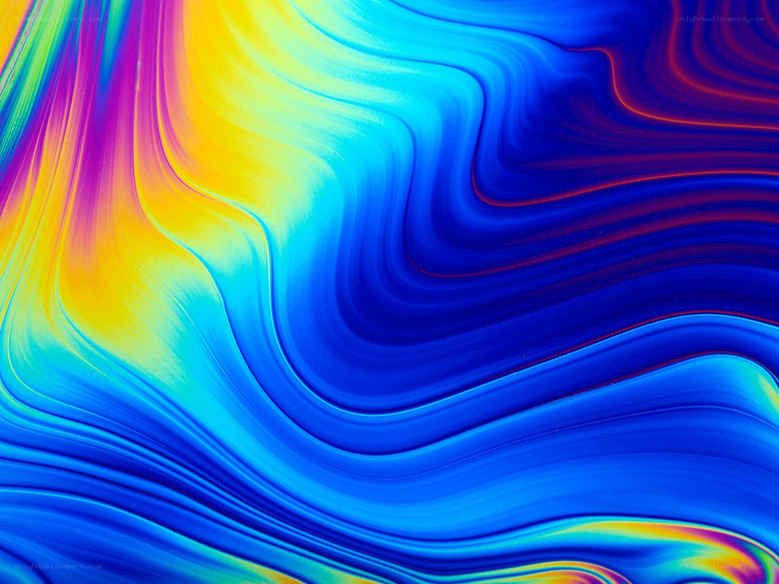 Vibrant fluid color waves