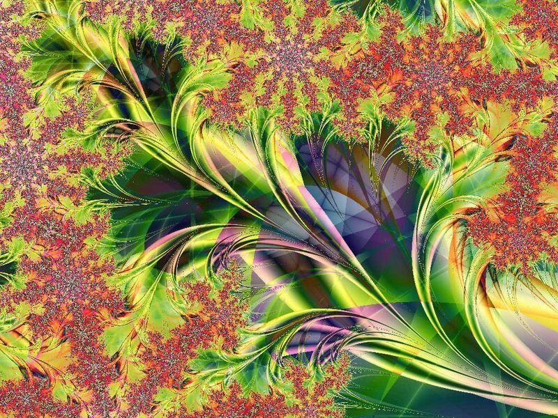 vibrant fractal abstract art