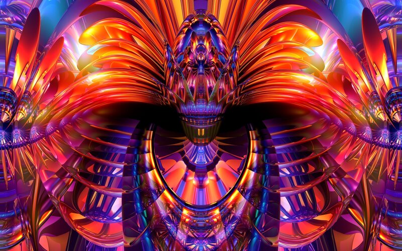 vibrant fractal abstract art