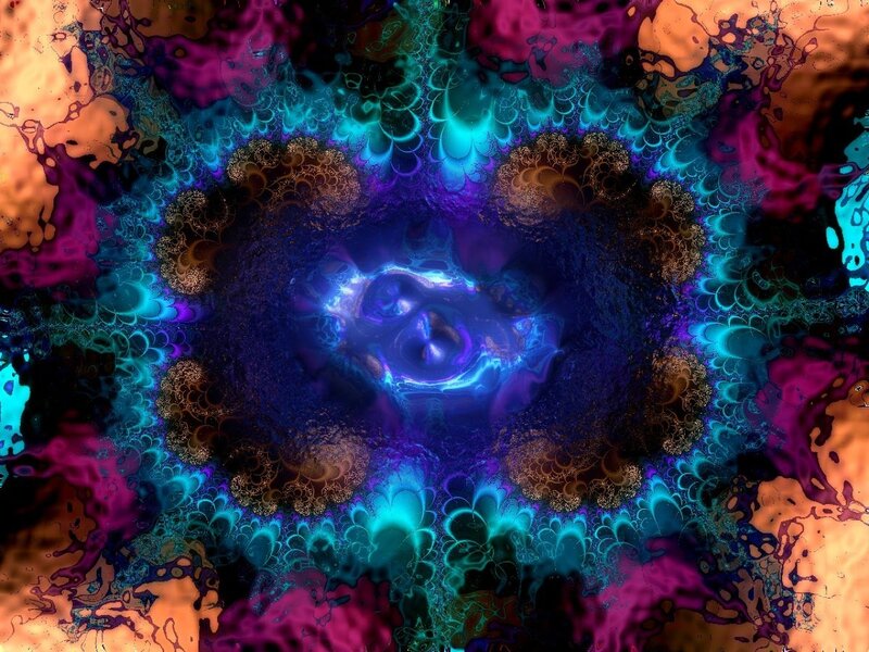 vibrant fractal abstract art