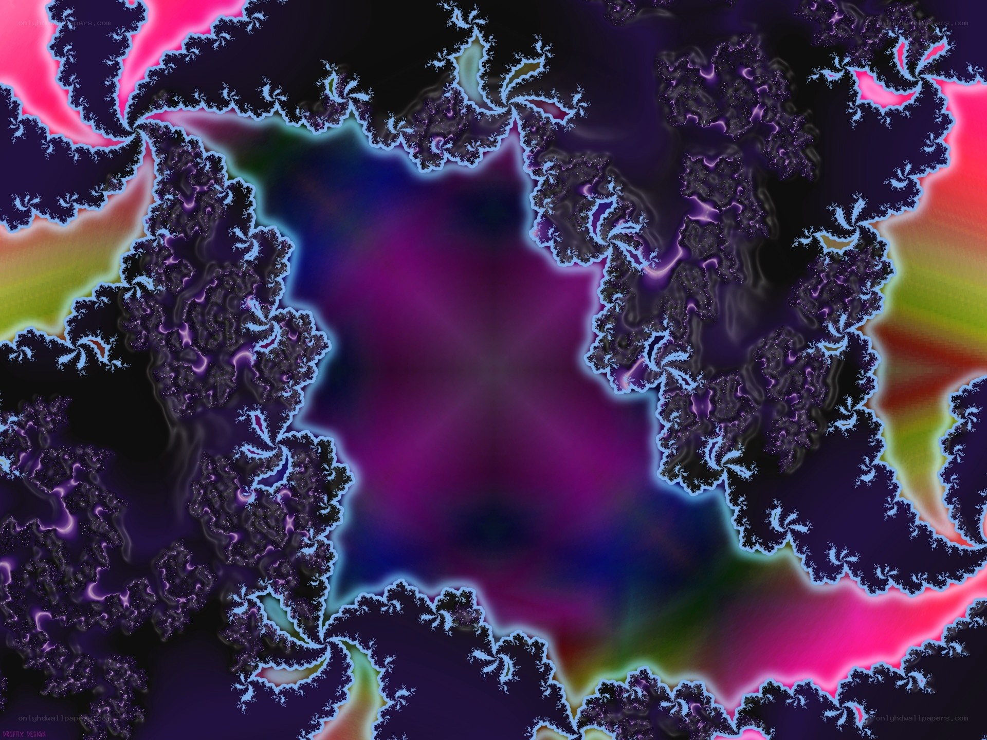vibrant fractal abstract art