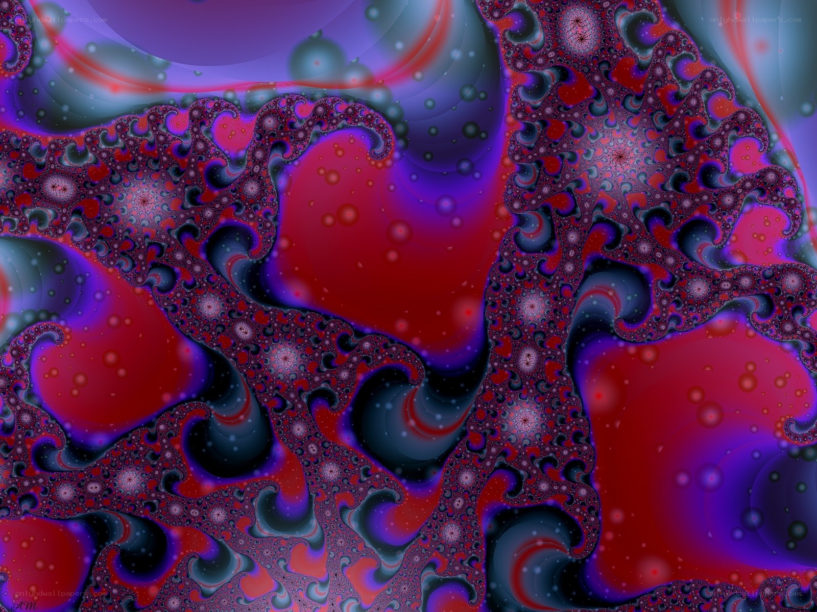 vibrant fractal abstract art