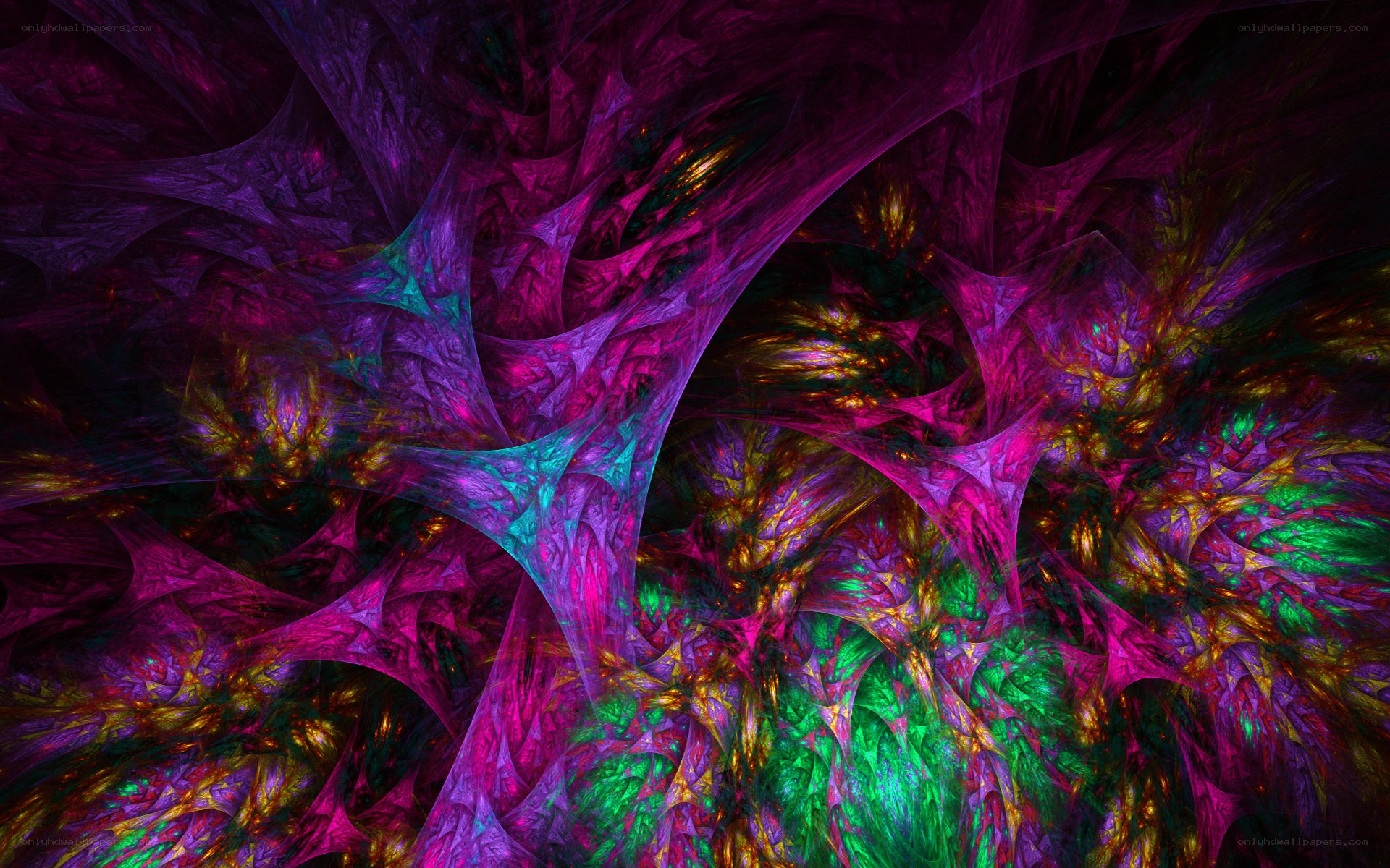 vibrant fractal abstract art