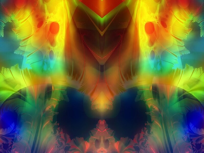 vibrant fractal abstract art