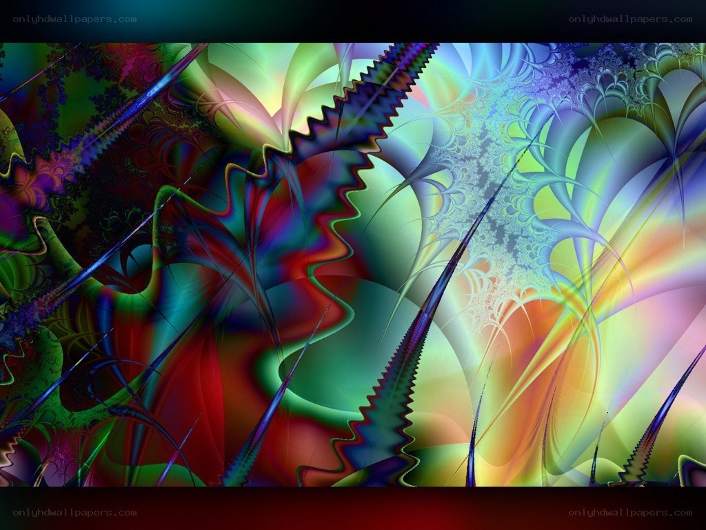 vibrant fractal abstract art
