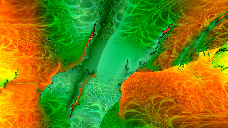 vibrant fractal abstract art