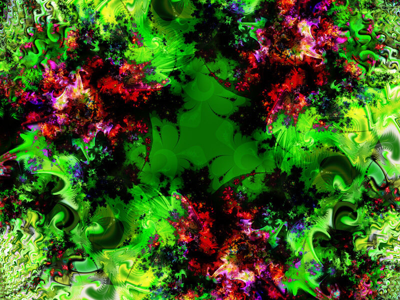 vibrant fractal abstract art