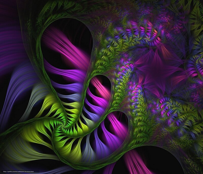 Vibrant fractal abstract art