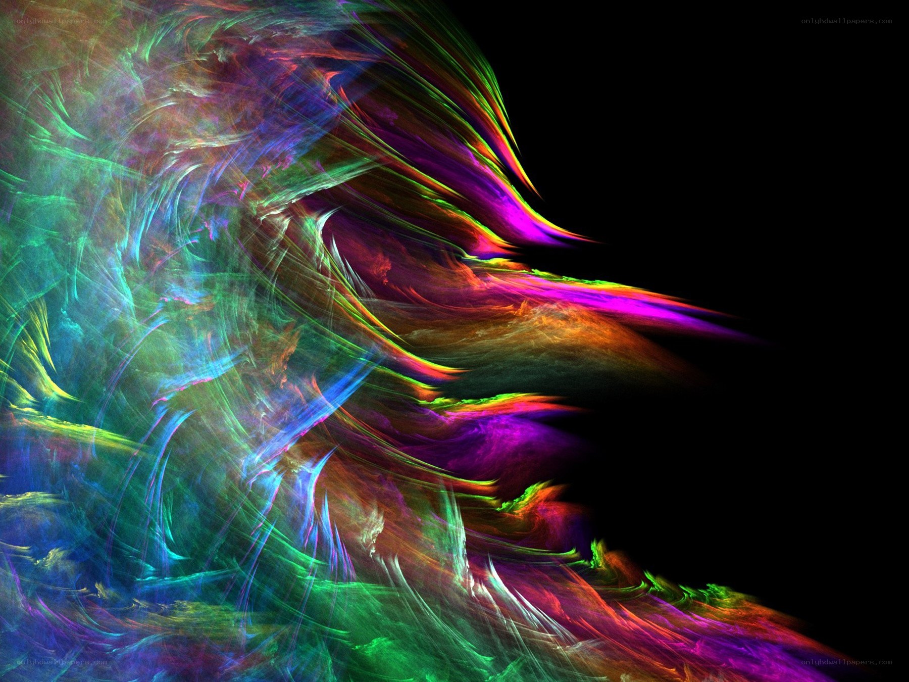 vibrant fractal abstract art