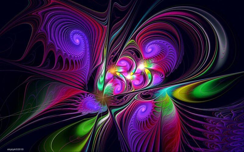Vibrant fractal art design