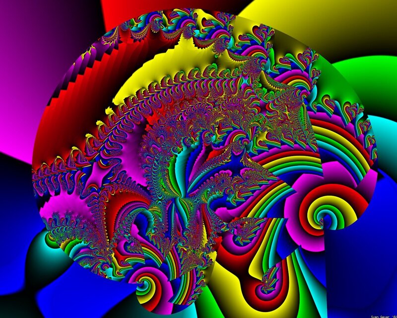 Vibrant fractal art design