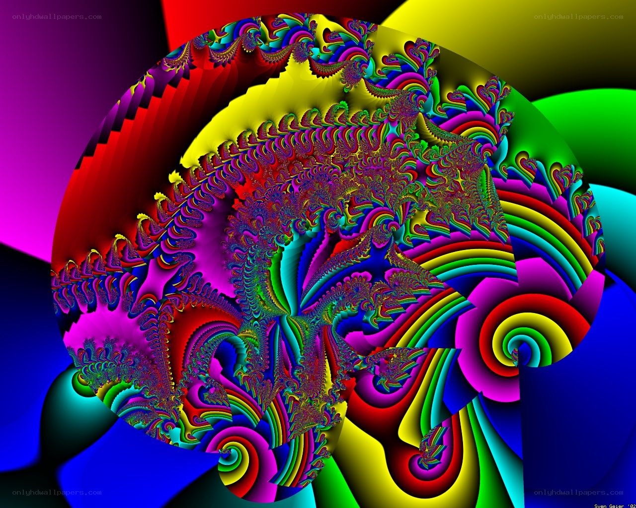 Vibrant fractal art design