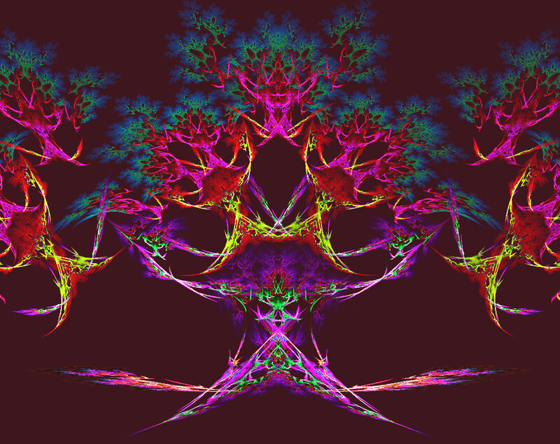vibrant fractal art pattern