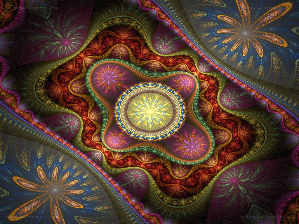 vibrant fractal art pattern