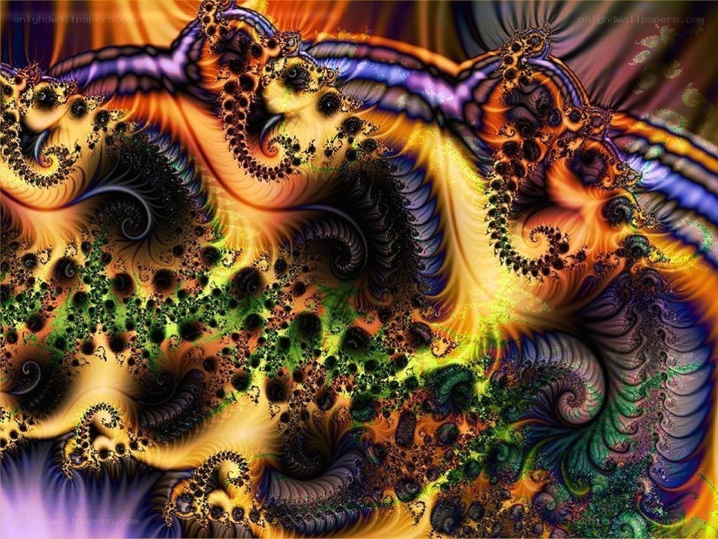 vibrant fractal art pattern