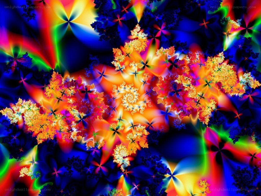 vibrant fractal art pattern