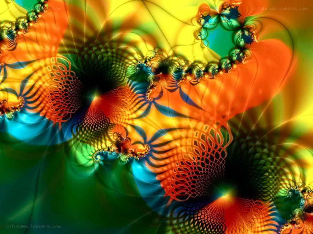 vibrant fractal art pattern
