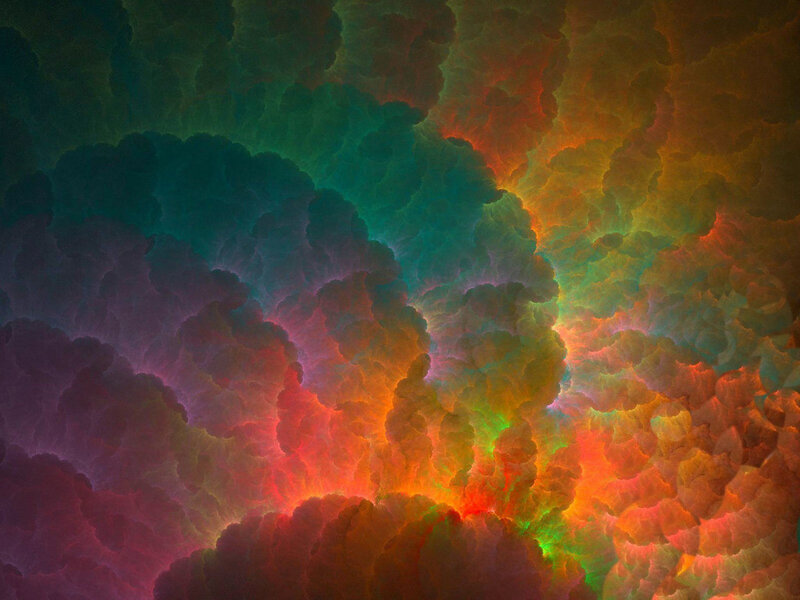 vibrant fractal cloud patterns
