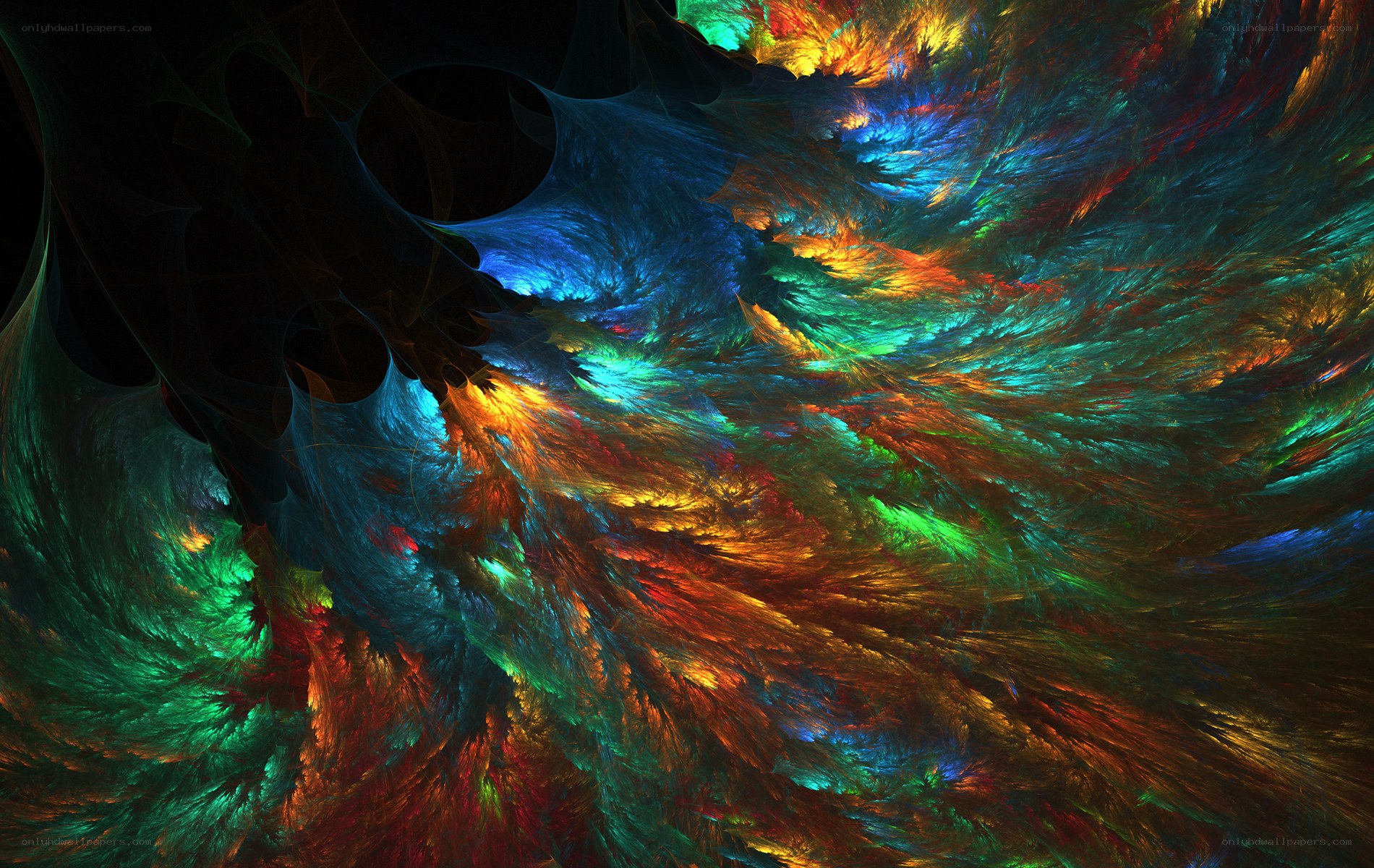 vibrant fractal color explosion