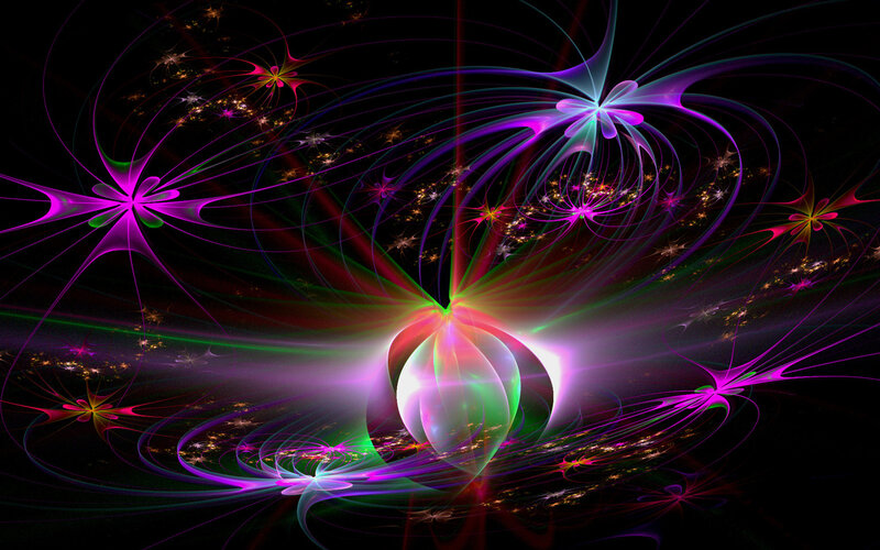 vibrant fractal energy burst