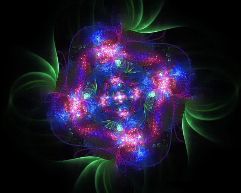 vibrant fractal energy burst