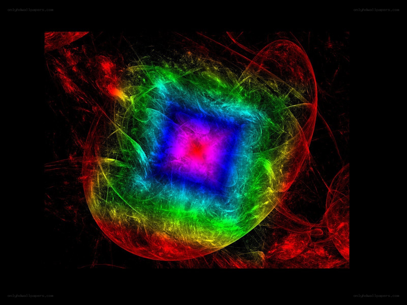vibrant fractal energy sphere
