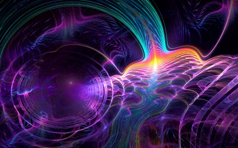 vibrant fractal energy swirl