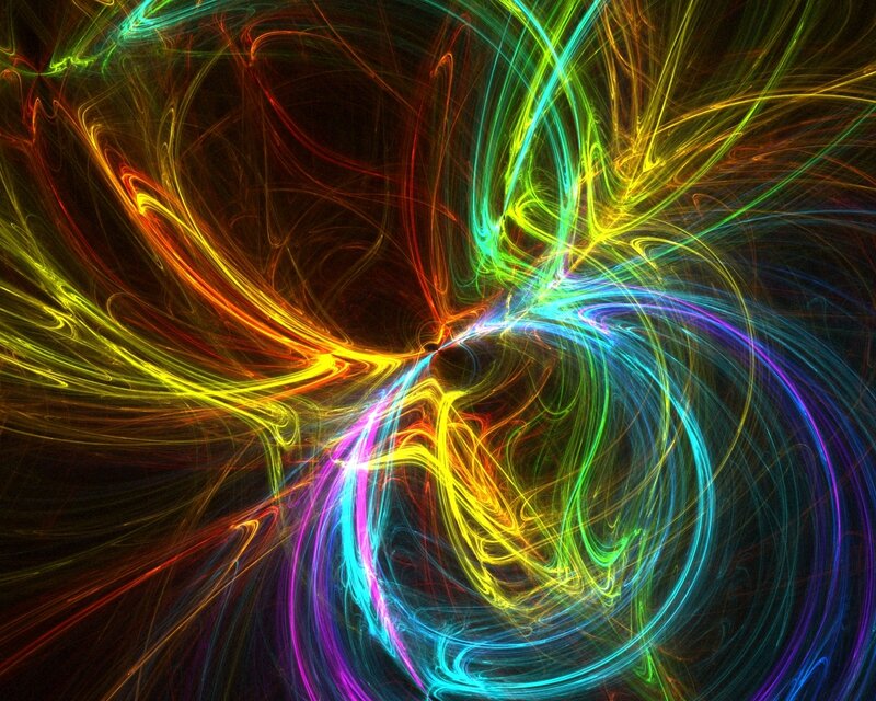 vibrant fractal energy swirl