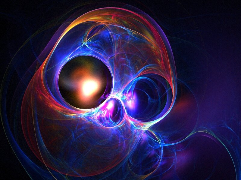 vibrant fractal energy swirl