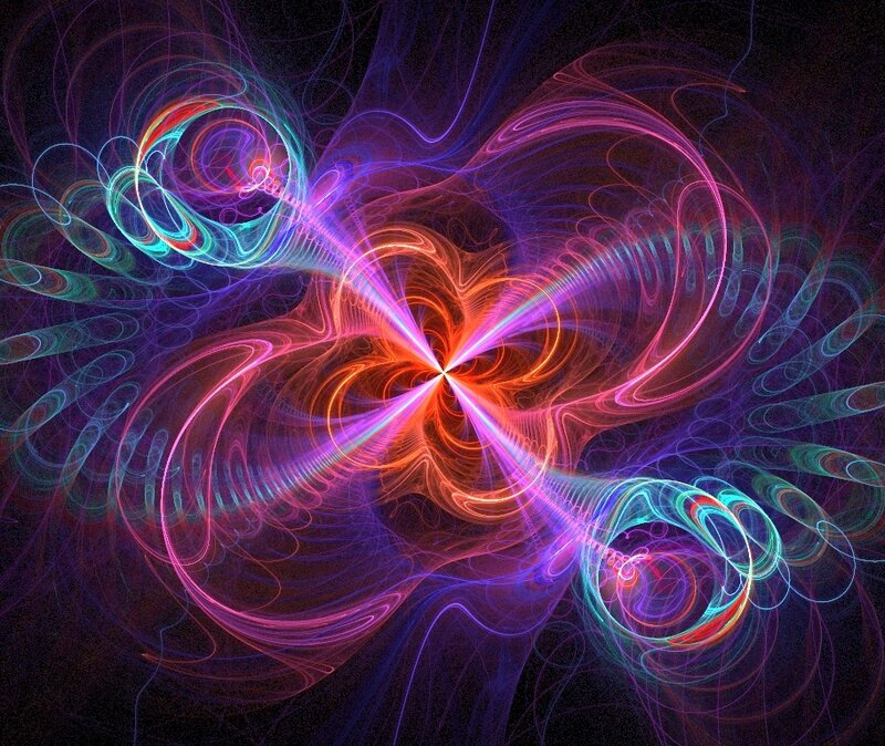 vibrant fractal energy swirl